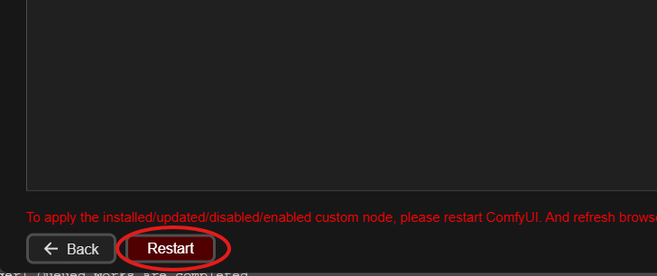 Restart ComfyUI